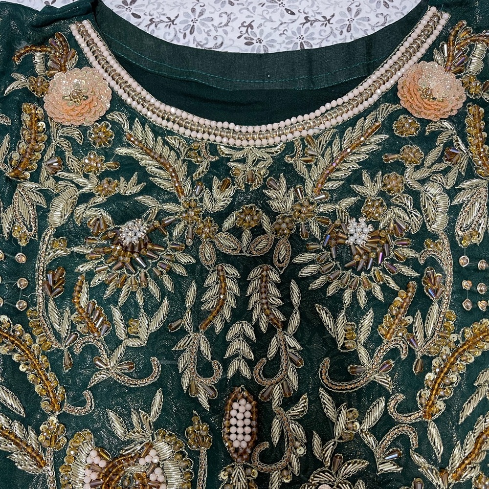 heavy zardosi work salwar kameez. Size 40